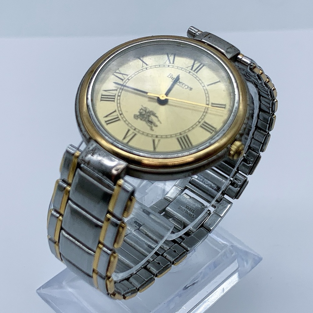 Vintage Butberrys Silver & Gold Wristwatch